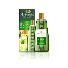 هيربس إنديا زيت شعر بالأملا و7 بذور 180 مل - herbsindia hair oil amla & 7 seeds 180ml