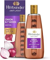 هيربس إنديا زيت شعر بالبصل و7 بذور 180 مل - herbsindia hair oil onion & 7 seeds